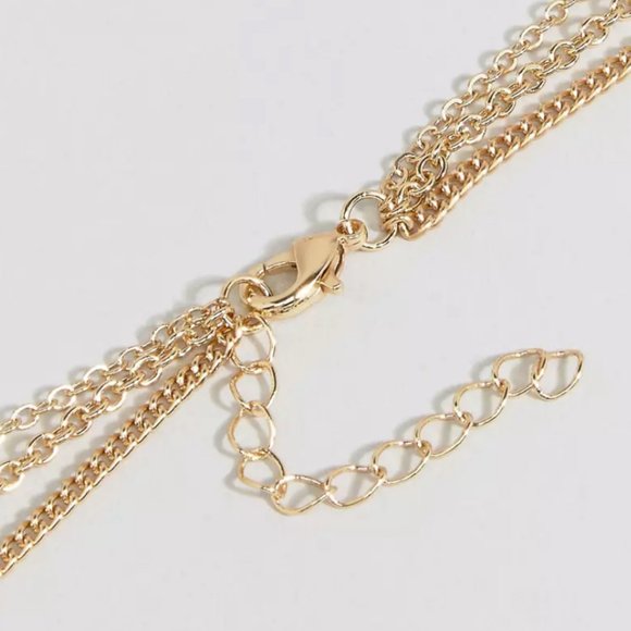 Multi layered necklace with quartz & lariat detail - Picture 6 of 7